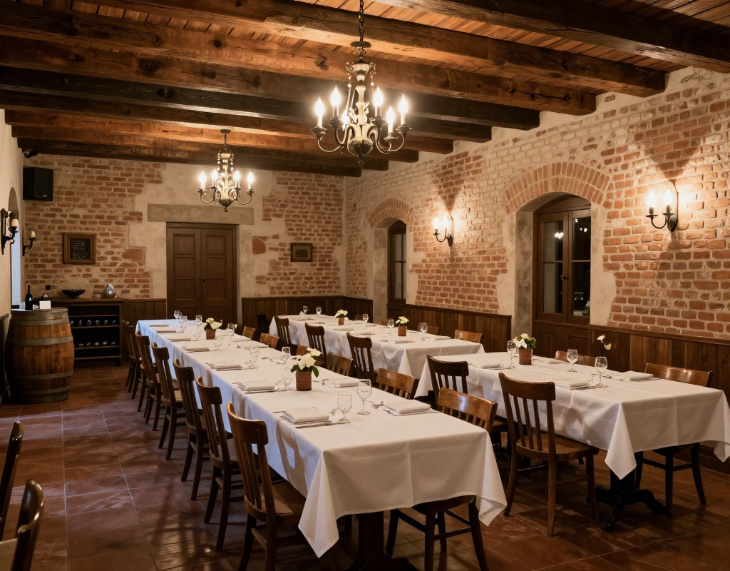 Sala principale della trattoria